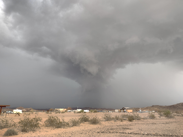 Desert funnel cloud