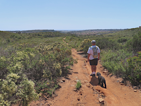 Mike and Luc hiking in North SD County